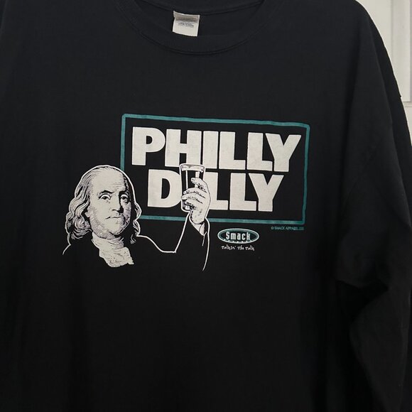 "Philly Dilly" Benjamin‎ Franklin "Smack Talkin' the Talk" XL Long Sleeve Shirt - Picture 2 of 5